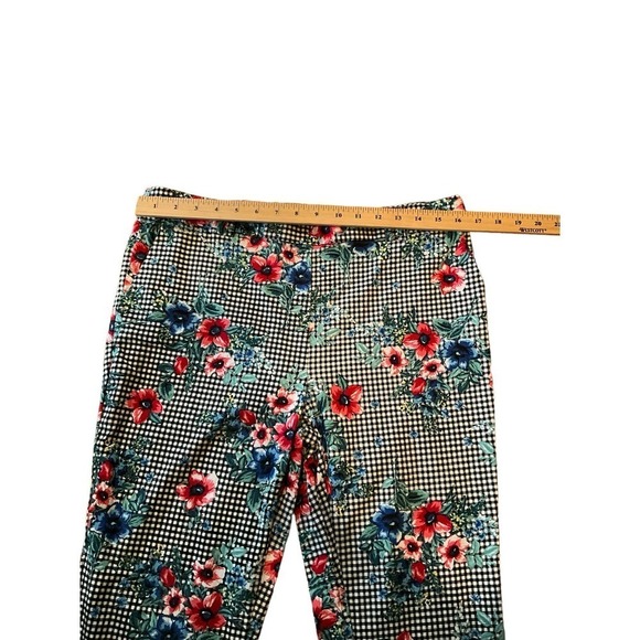 Jules & Leopold Capri Pant Women's L Multicolor Floral Elastic Waistband Pull-On - Picture 4 of 7